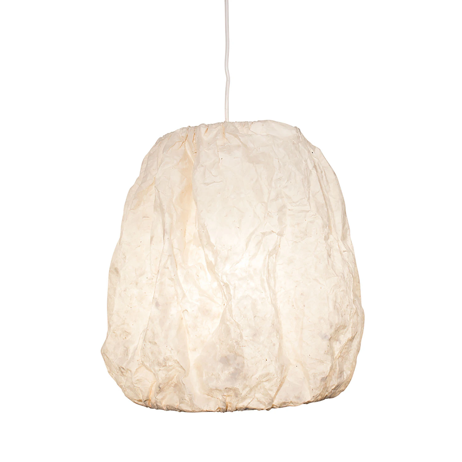 A World Of Craft Wrinkle Lampsk&auml;rm S Naturvit - Lampsk&auml;rmar Papper Vit - 1003141-NE