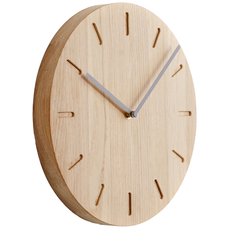Watch:Out Väggklocka, Ek / Grå