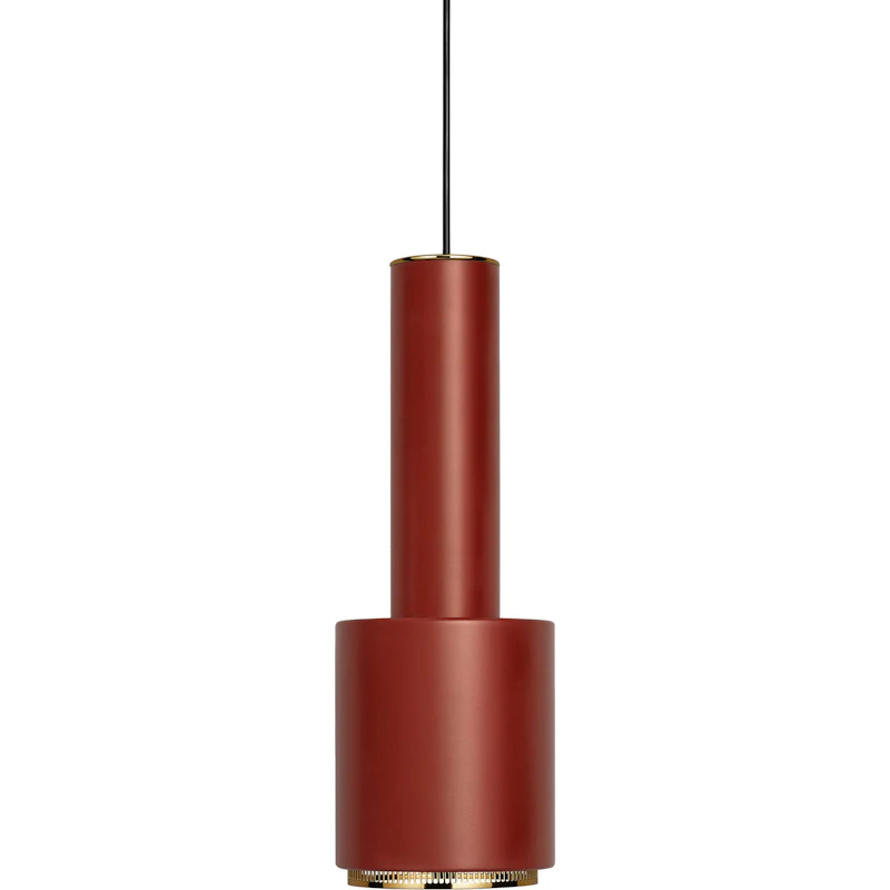 A110 Hand Grenade Pendel, Tegelröd / Mässing