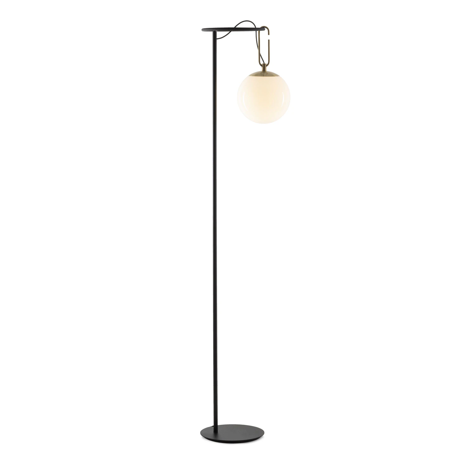 Artemide Nh 22 Golvlampa Svart / Mässing - Golvlampor Glas Svart - 1271010A
