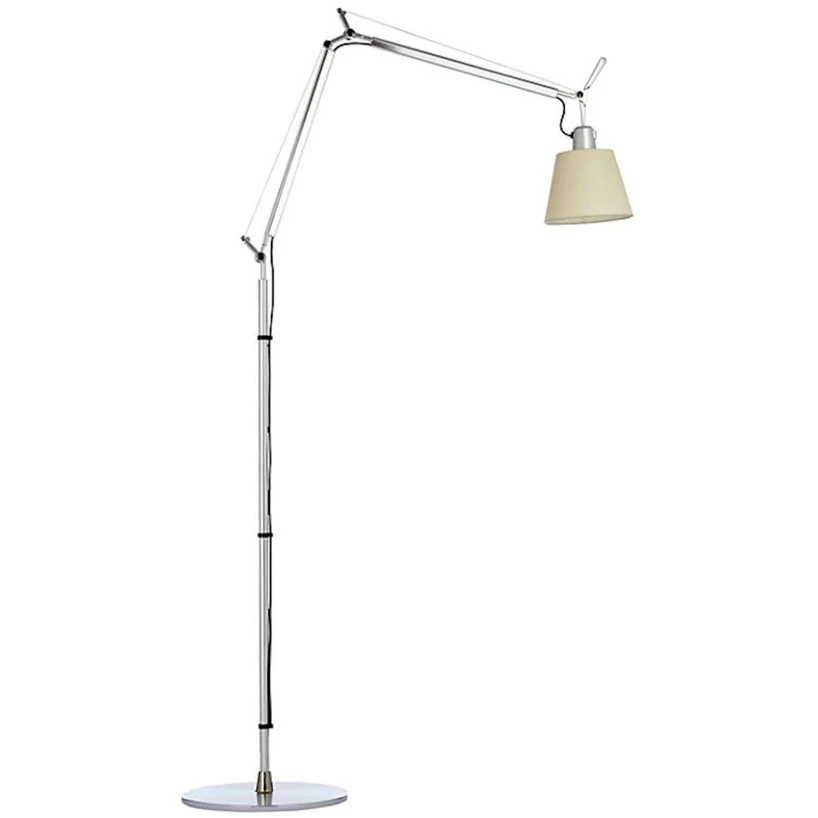 Artemide Tolomeo Basculante Golvlampa Parchment - Golvlampor St&aring;l Natural - 305031+305032