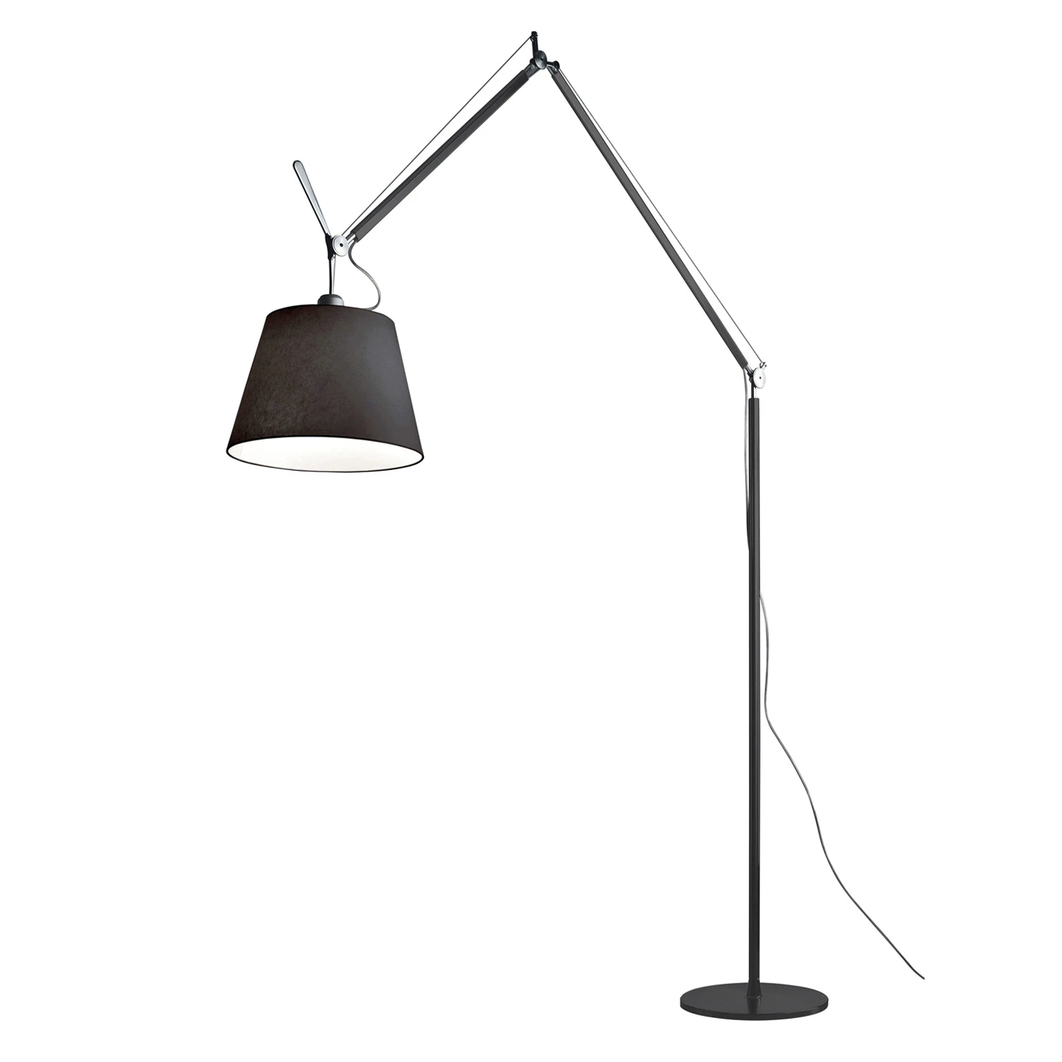 Artemide Tolomeo Mega Golvlampa Svart - Golvlampor Aluminium Svart - 305037+305038+305039
