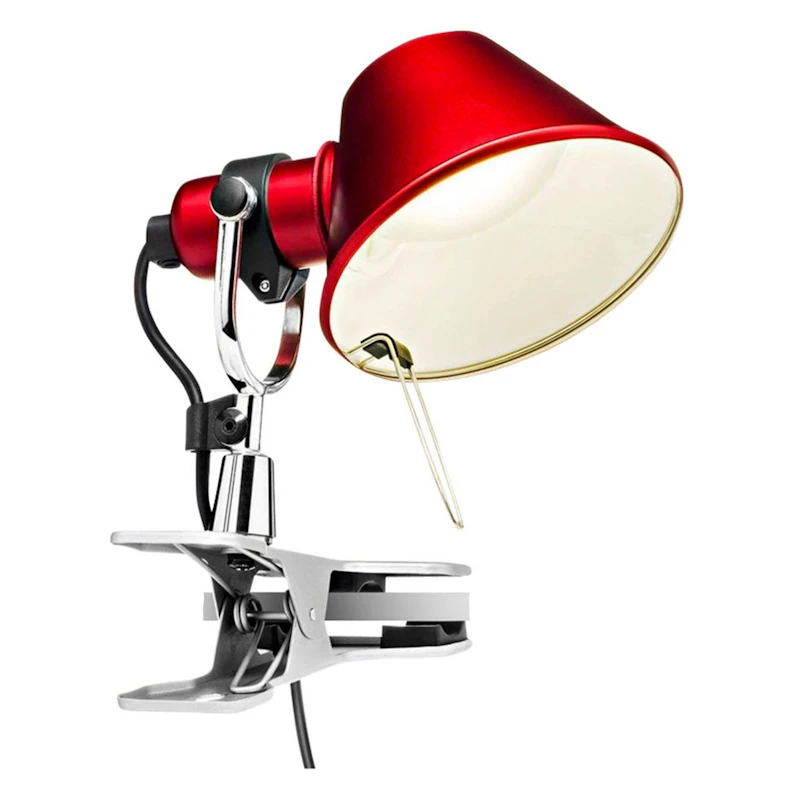 Tolomeo Micro Pinza Klämlampa, Röd