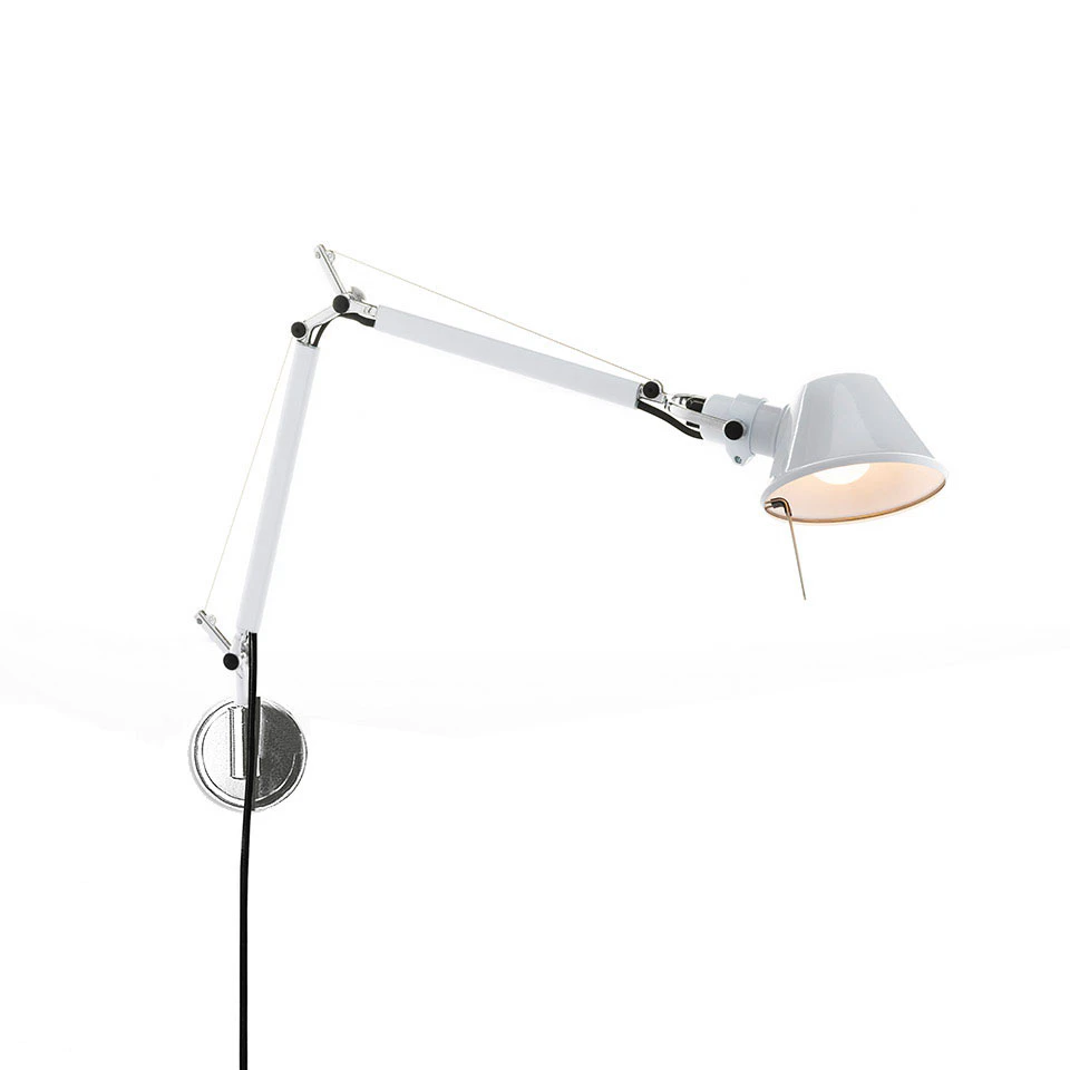 Artemide Tolomeo Micro V&auml;gglampa Vit - V&auml;gglampor Aluminium Vit - 305050+305046