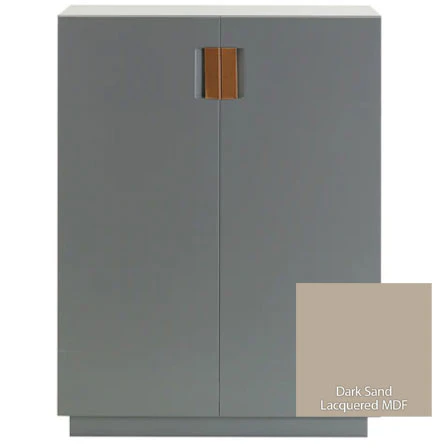 Asplund Frame 80 High Sk&aring;p Dark Sand / Konjak - Sk&aring;p & vitrinsk&aring;p L&auml;der Konjak - F80HCD46