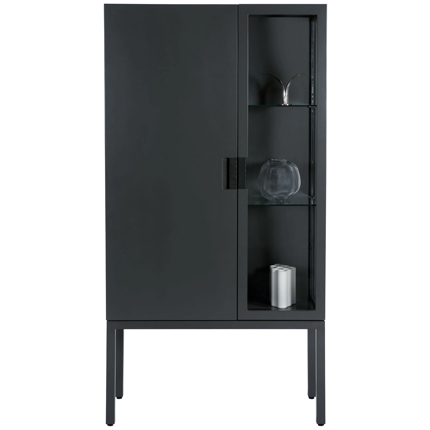 Asplund Frame Semi Sk&aring;p Taupe / Svart - Sk&aring;p & vitrinsk&aring;p L&auml;der Svart - FSC47