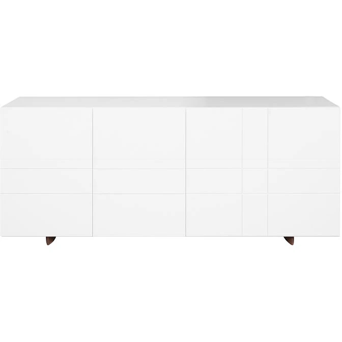 Asplund Kilt 137 Sidobord Med D&ouml;rrar Vit - Sidobord & Avlastningsbord Lackad Mdf Vit - KS137D3115P6