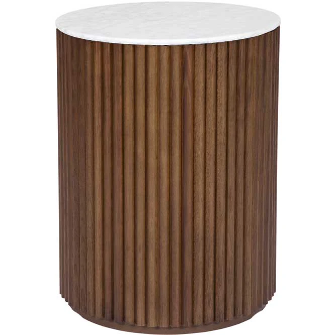 Asplund Petit Palais Sk&auml;nk Marmor 55 Cm Teak - Sidobord & Avlastningsbord Askfan&eacute;r Teakbetsad Ask - 071004P7CA