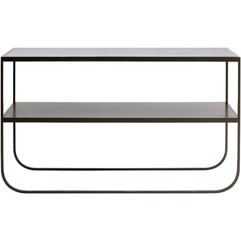 Tati Console 120 Sidobord, Char Grey / Carraramarmor