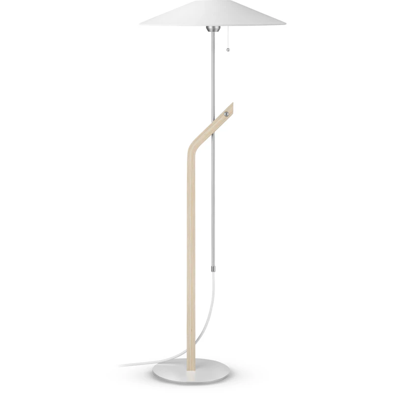 Hockey Golvlampa, Vitlaserad Ask