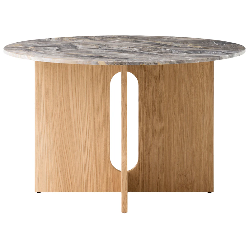 Androgyne Matbord Ø120 cm, Naturlig Ek / Grey Galaxy