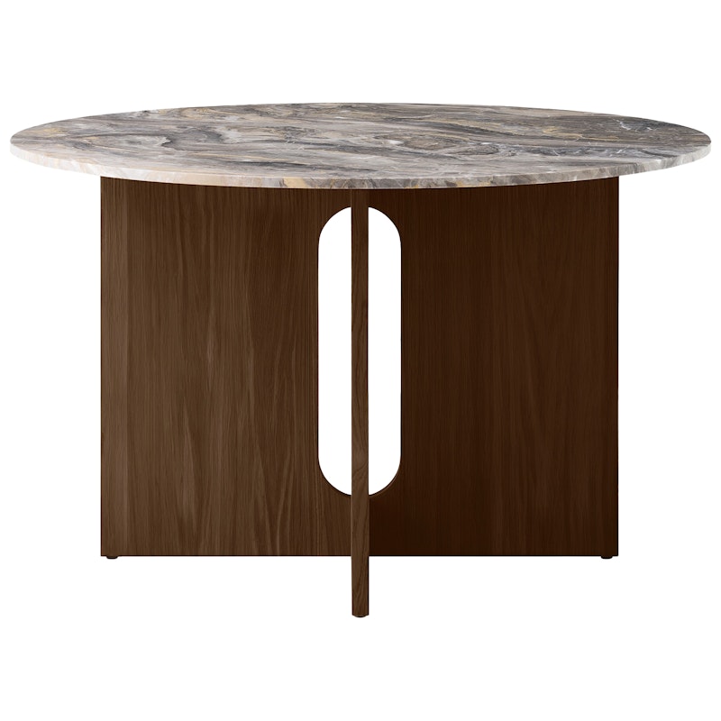 Androgyne Matbord Ø120 cm, Mörkbetsad Ek / Grey Galaxy