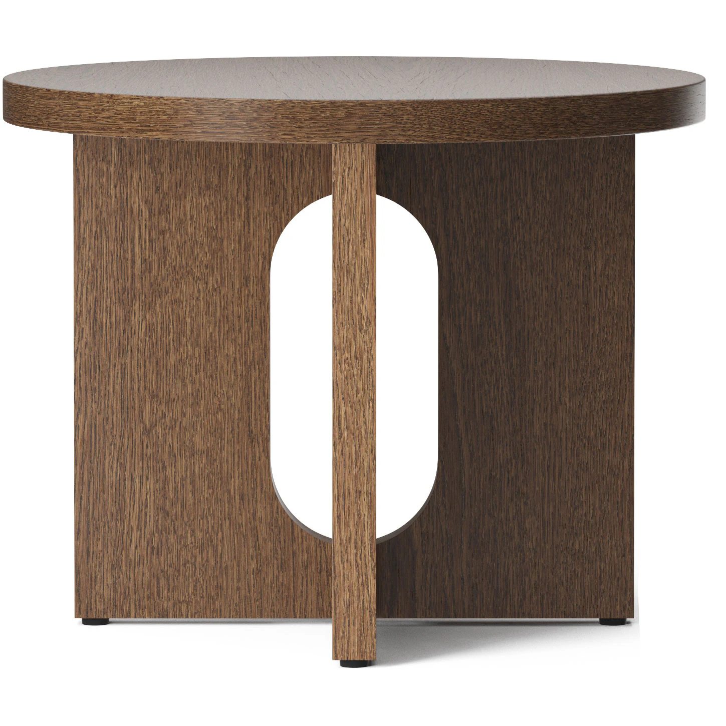 Audo Copenhagen Androgyne Sidobord &Oslash;50 Cm M&ouml;rkbetsad Ek / M&ouml;rkbetsad Ek - Sidobord & Avlastningsbord Ekfan&eacute;r M&ouml;rkbetsad Ek - 71144-002033