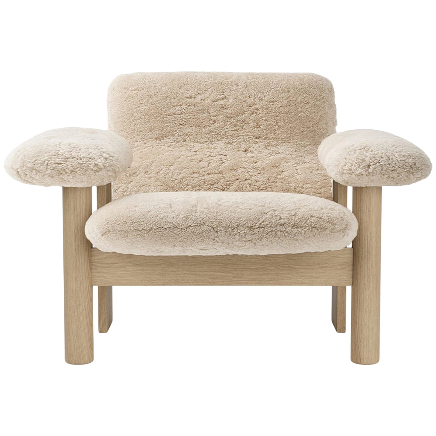 Audo Copenhagen Brasilia F&aring;t&ouml;lj L&aring;g Rygg Ek / Sheepskin Nature - F&aring;t&ouml;ljer F&aring;rskinn Natur - 71020-005690