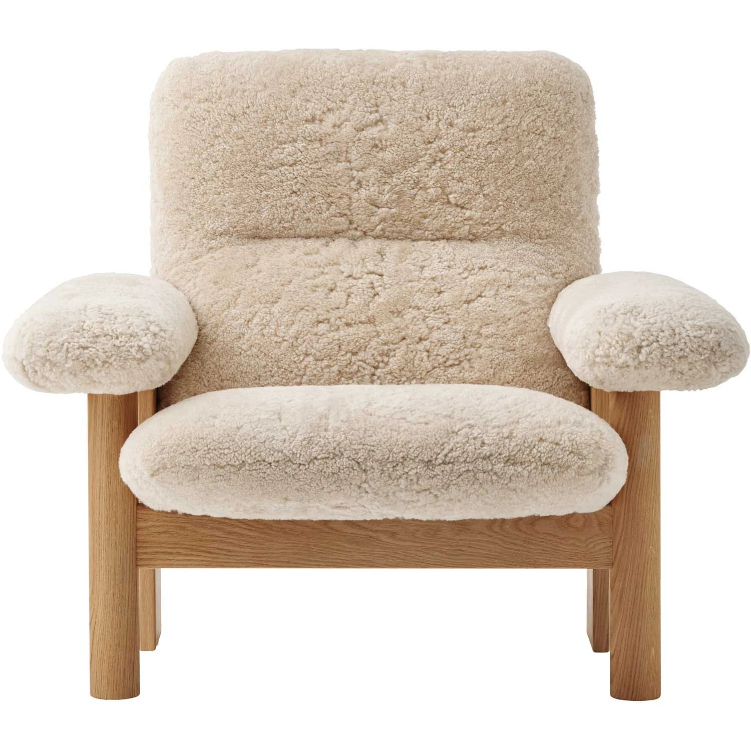 Audo Copenhagen Brasilia F&aring;t&ouml;lj Naturlig Ek / Sheepskin Nature - F&aring;t&ouml;ljer F&aring;rskinn Sheepskin Nature - 71020-005429