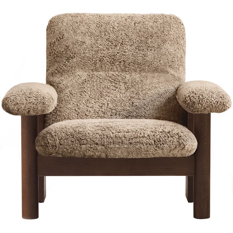 Brasilia Fåtölj, Walnut / Sheepskin Sahara