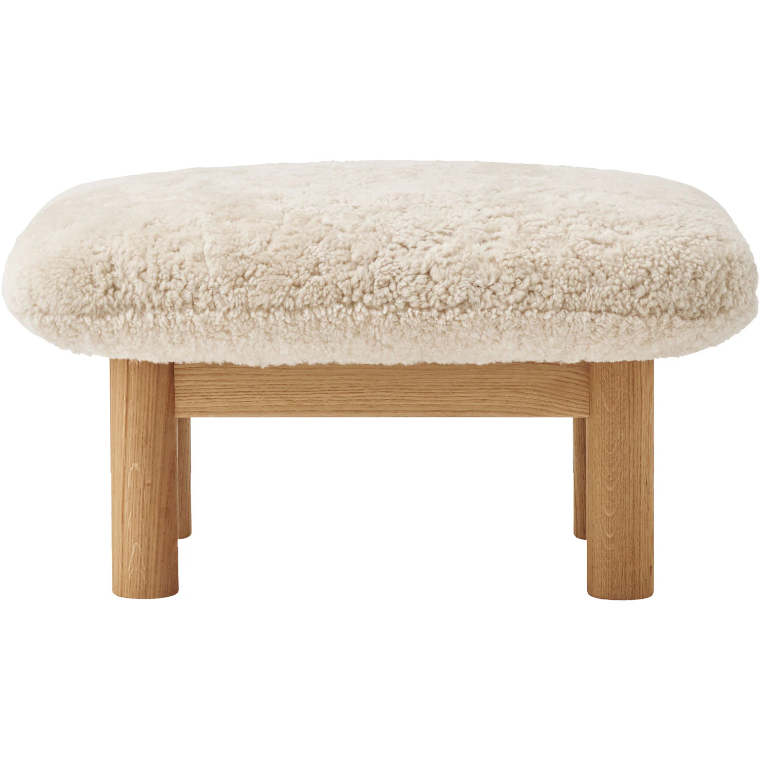 Audo Copenhagen Brasilia Ottoman Naturlig Ek Sheepskin Nature - Fotpallar F&aring;rskinn Sheepskin Nature - 71022-005724