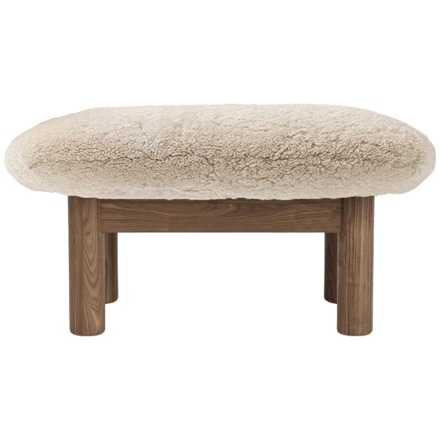 Audo Copenhagen Brasilia Ottoman Valn&ouml;t Sheepskin Nature - Fotpallar F&aring;rskinn Sheepskin Nature - 71022-005738
