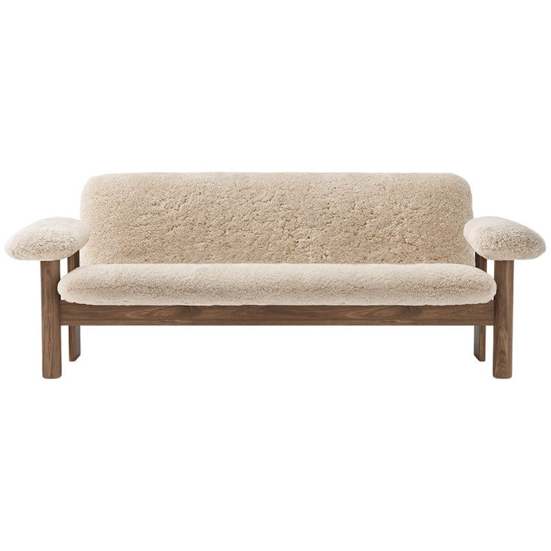 Brasilia 2-Sitssoffa, Walnut / Sheepskin Nature