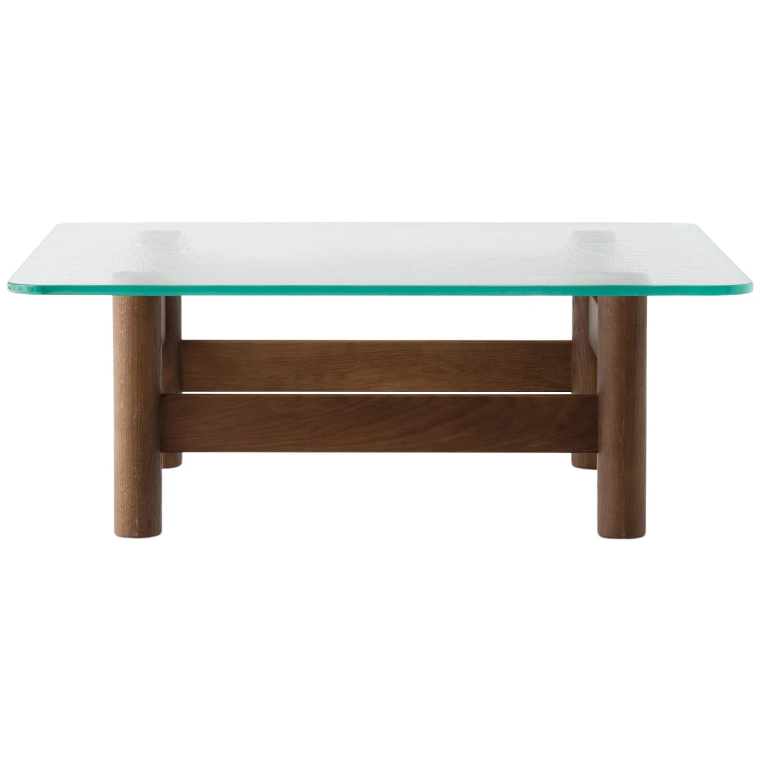 Audo Copenhagen Brasilia Soffbord M&ouml;rkbetsad Ek - Soffbord Glas M&ouml;rkbetsad Ek - 71021-002147