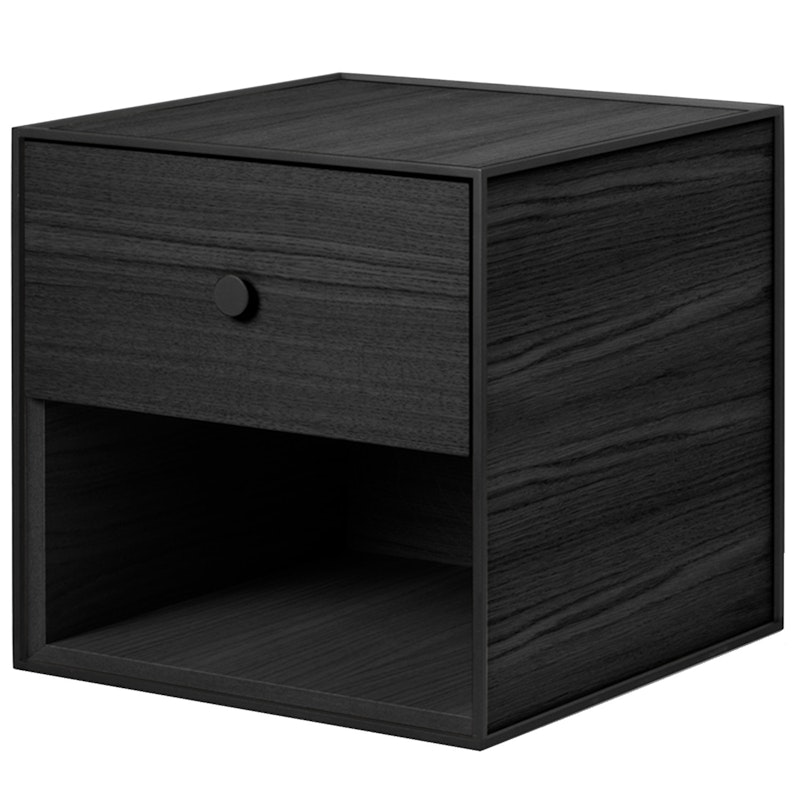 Frame 35 Sängbord Med 1 Låda, Svartbetsad Ask