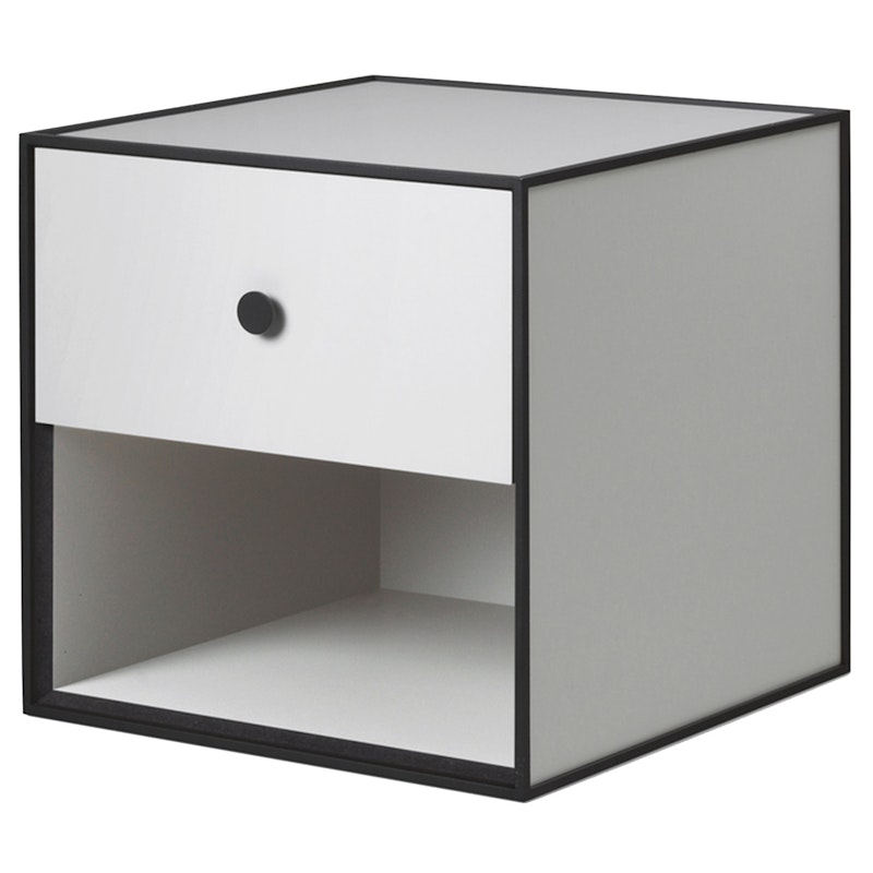 Frame 35 Sängbord Med 1 Låda, Ljusgrå