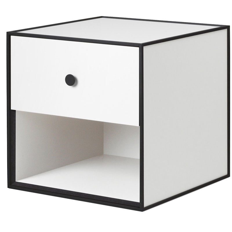 Frame 35 Sängbord Med 1 Låda, Vit
