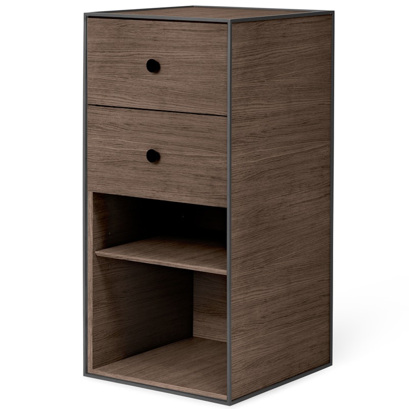Frame 70 Sidobord Med 2 Lådor, Smoked Oak