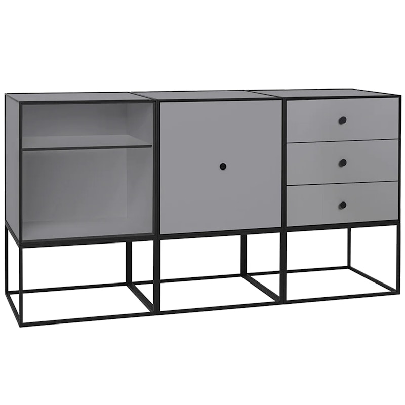 Frame 49 Trio Sideboard Med Underrede, Mörkgrå