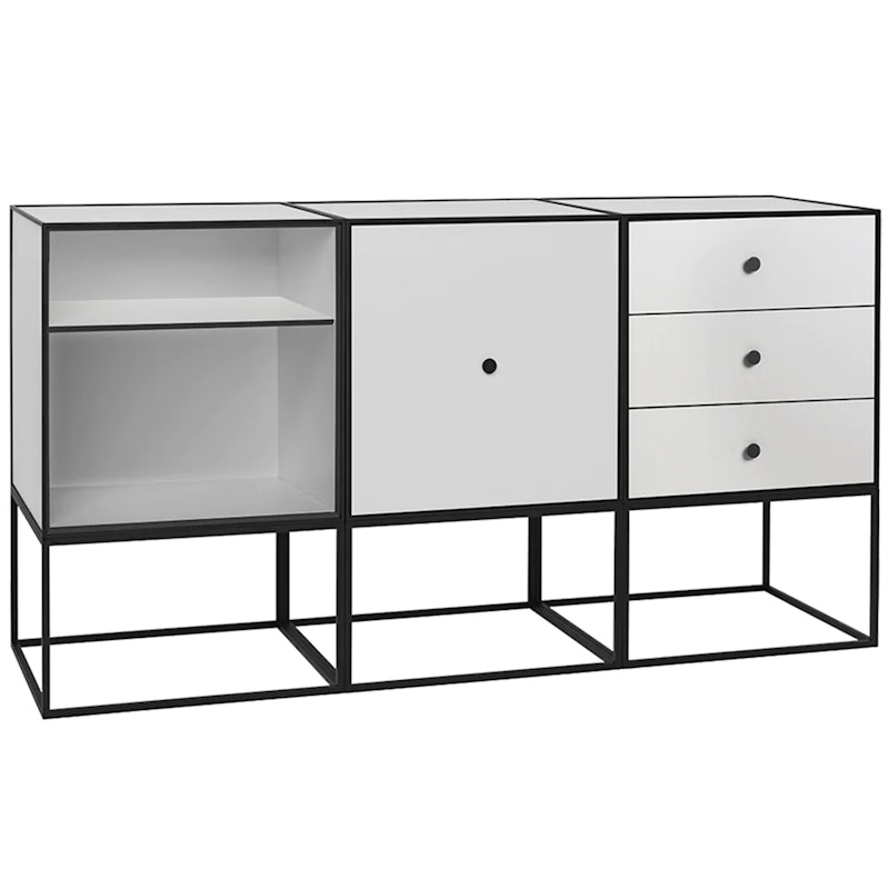 Frame 49 Trio Sideboard Med Underrede, Ljusgrå