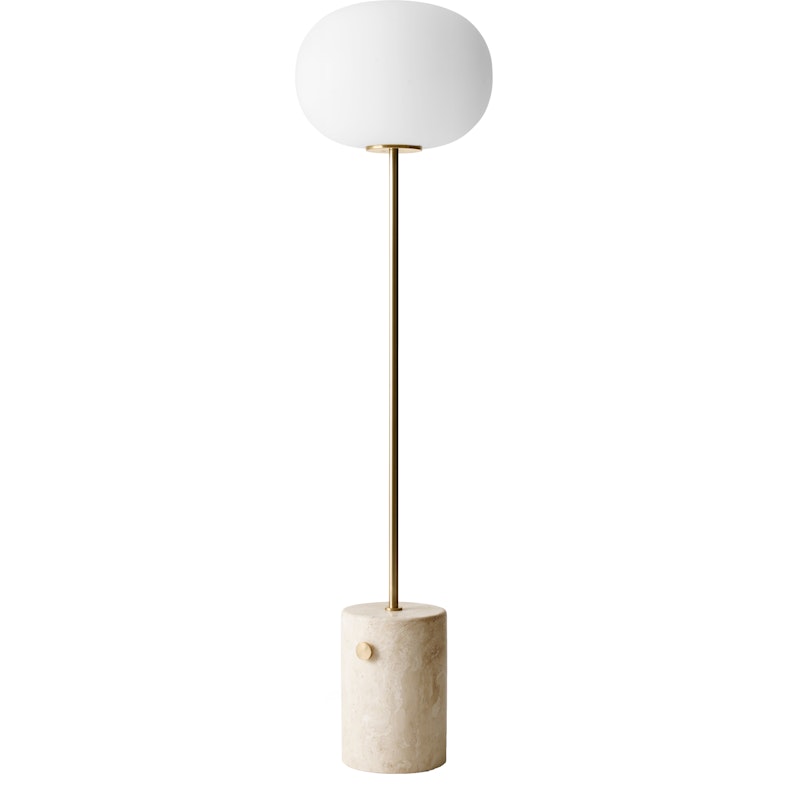 JWDA Golvlampa, Travertin / Borstad Mässing