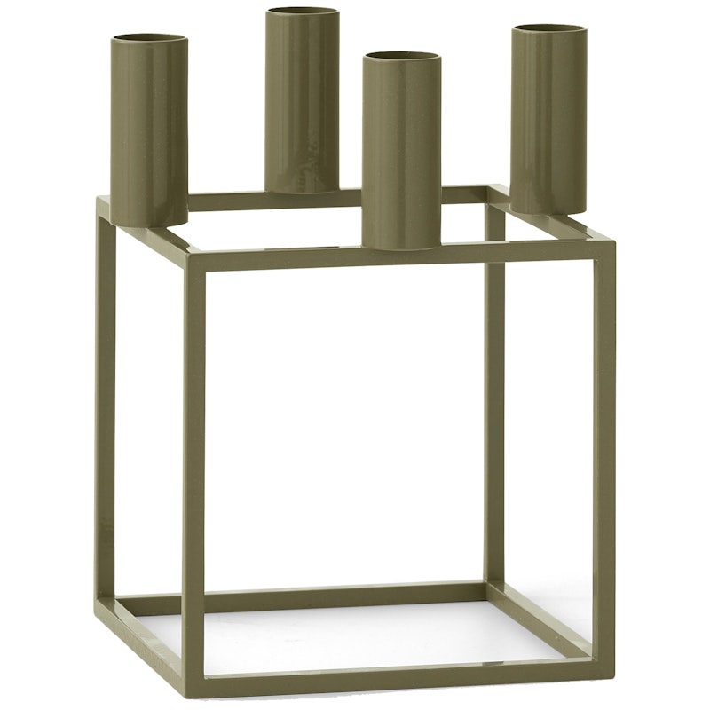 Kubus 4 Ljusstake, Olive