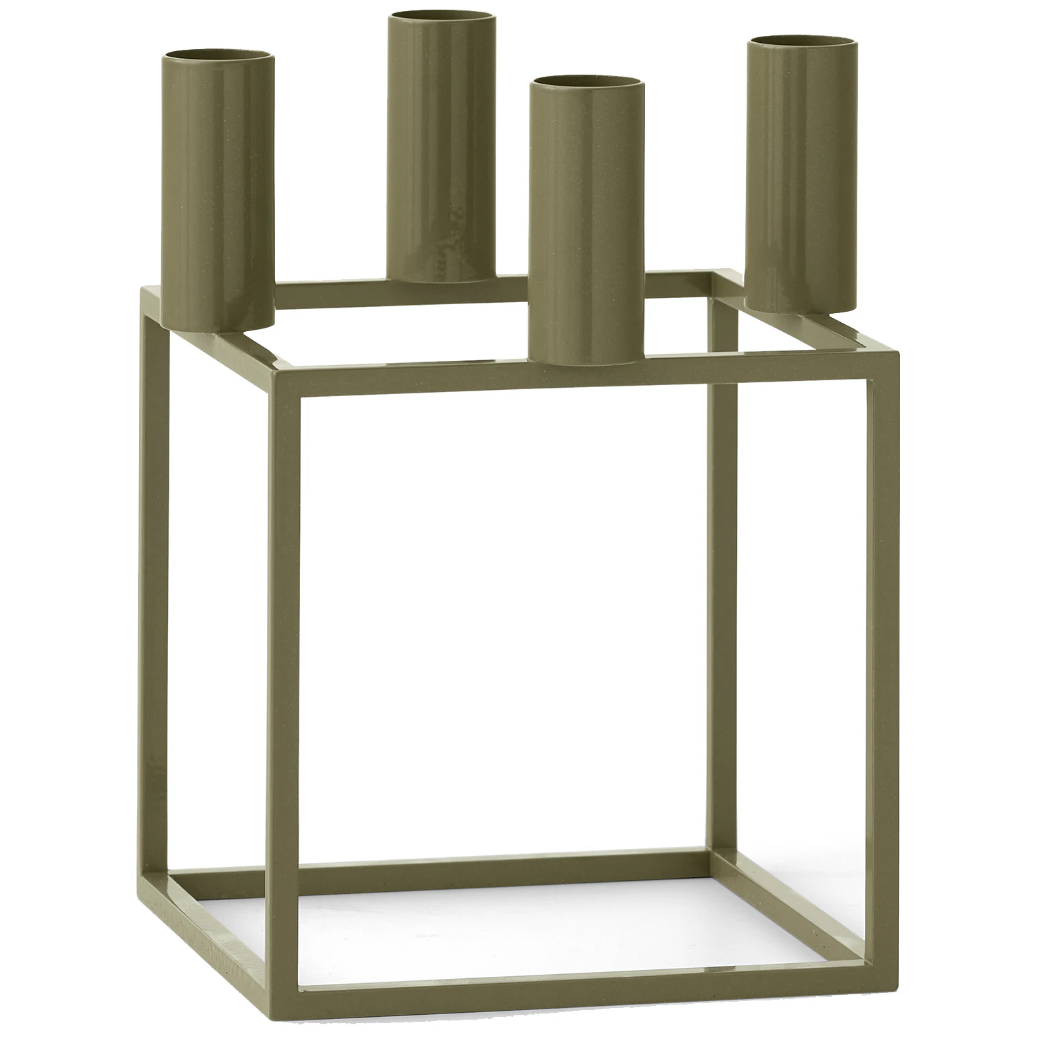 Audo Copenhagen Kubus 4 Ljusstake Olive - Kalenderljus & Ljusstakar St&aring;l Olivgr&ouml;n - 71041-000885