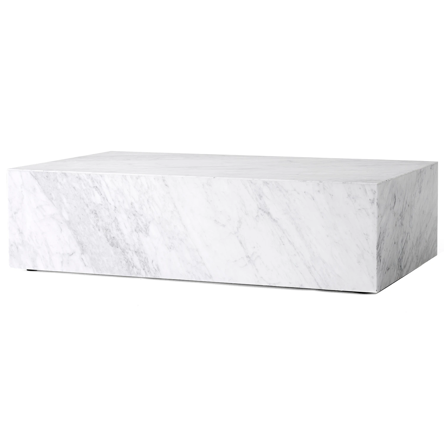 Audo Copenhagen Plinth Low Soffbord 100x60 Cm Carrara - Soffbord Marmor Carrara - 71009-002260