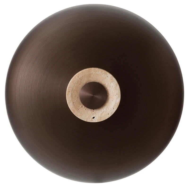 Reverse Vägglampa Fast Installation, Travertin / Bronzed Brass