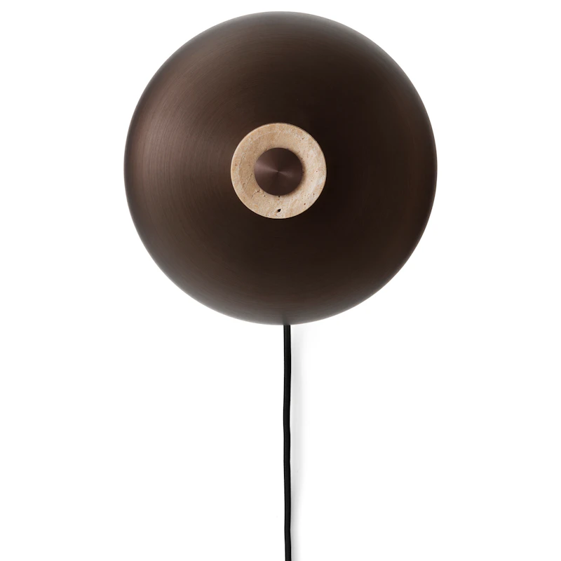 Reverse Vägglampa, Travertin / Bronserad Mässing