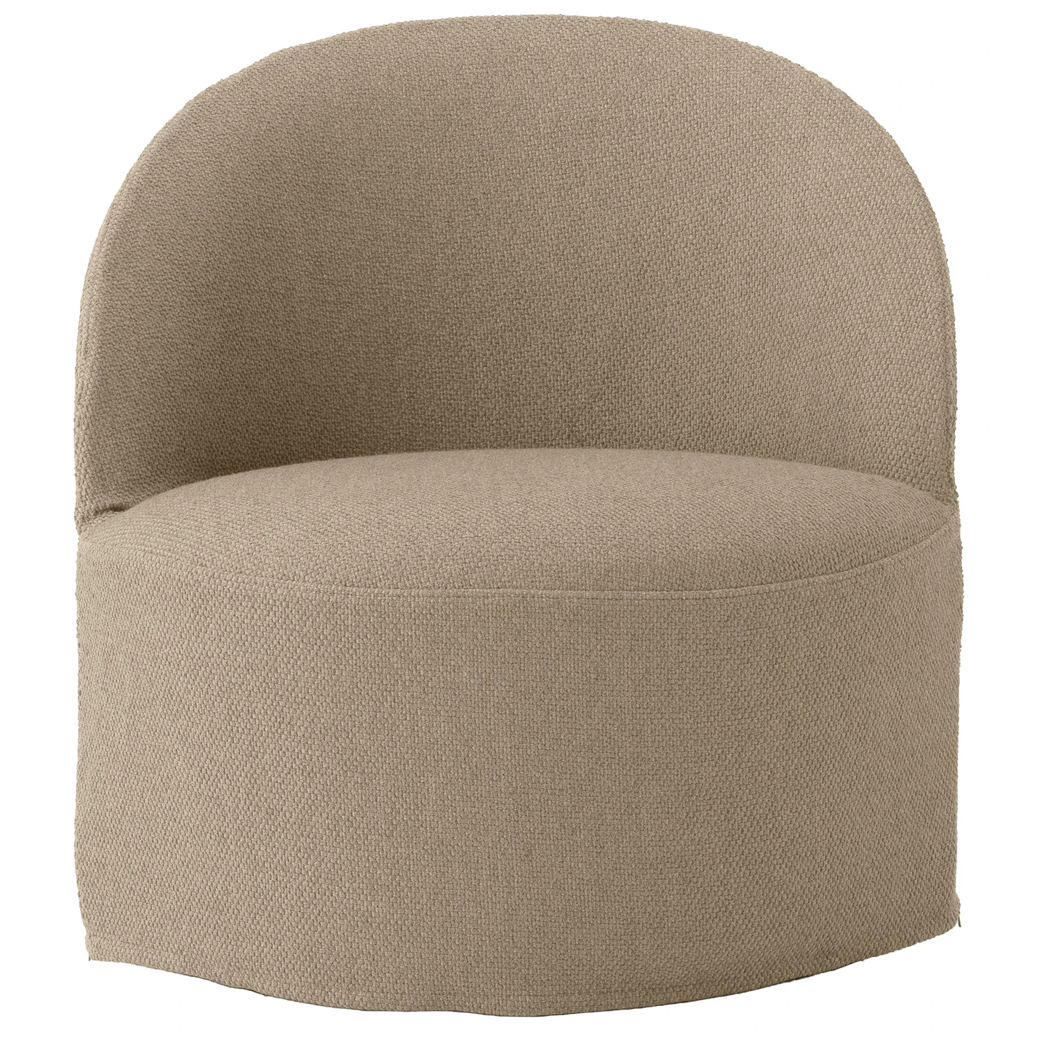 Audo Copenhagen Tearoom Loungef&aring;t&ouml;lj Med Snurrbas Logan Sand - F&aring;t&ouml;ljer Boucl&eacute; Sand - 71113-007552