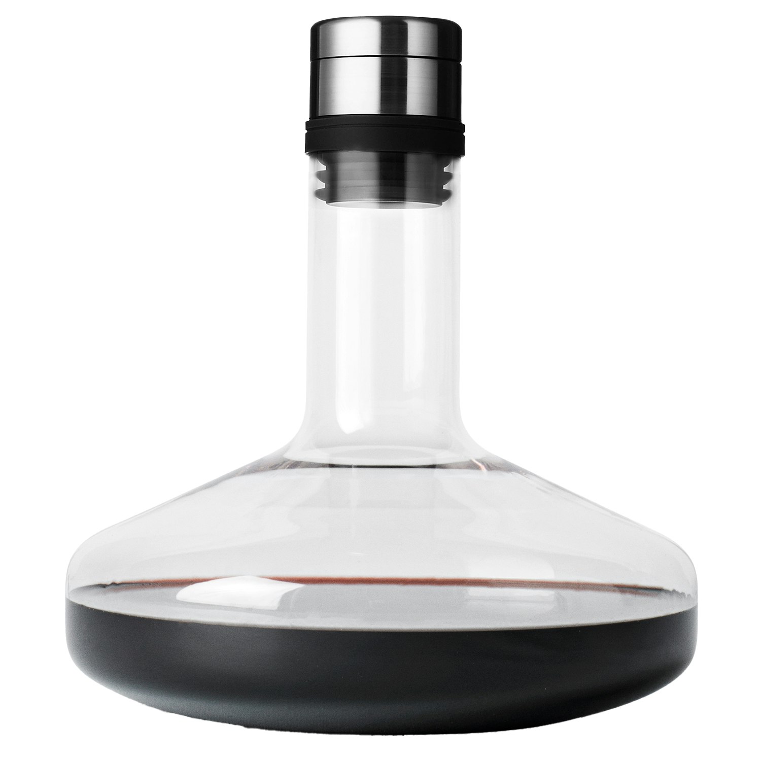 Audo Copenhagen Wine Breather Deluxe Silver - Vinkaraffer Glas Silver - 71031-001051