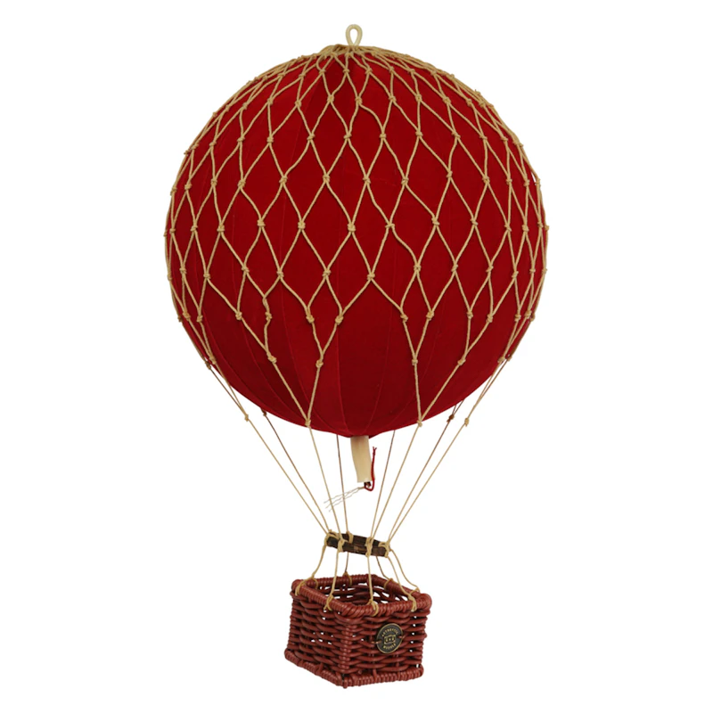 Travels Light Luftballong Sammet Ø18 cm, Röd