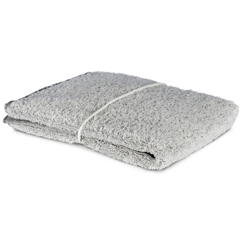 Handduk Linnefrotté 45x65 cm, Svart / Vit