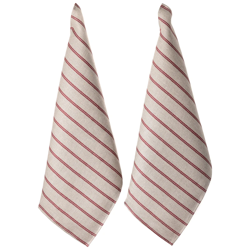 Linåker Kökshandduk 50x70 cm 2-pack, Röd