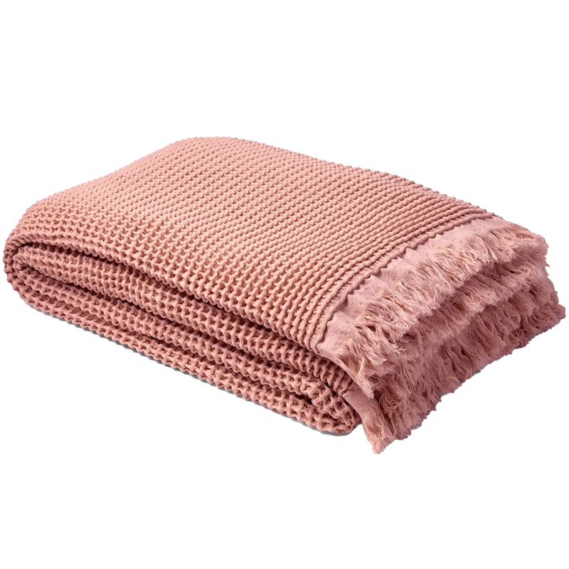 Våffla Pläd 130x200 cm, Dusty Pink