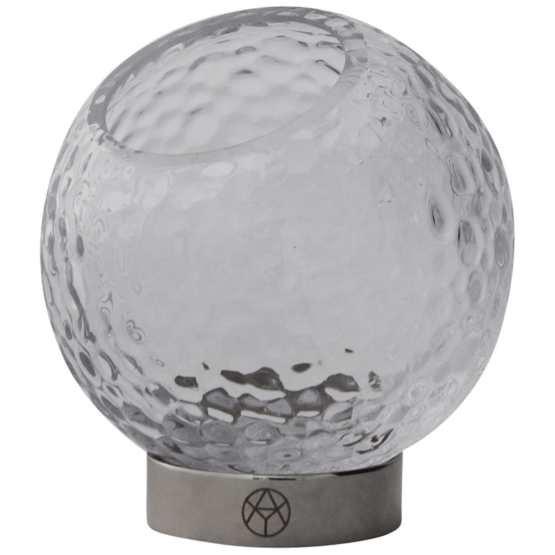 Globe Bubbles Ljuslykta Ø10 cm, Klar / Silver