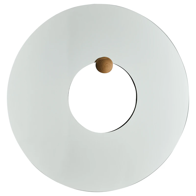 Castellum Väggspegel Ø80 cm, Oljad Ek