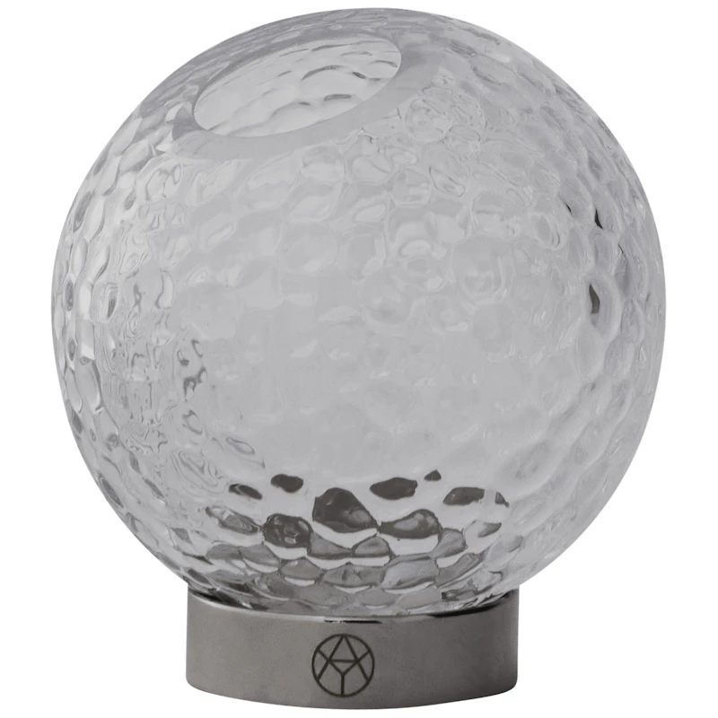 Globe Bubbles Vas Ø10 cm, Klar / Silver