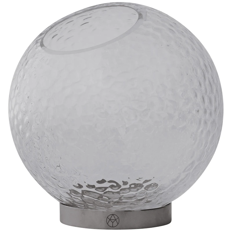 Globe Bubbles Vas Ø17 cm, Klar /  Silver
