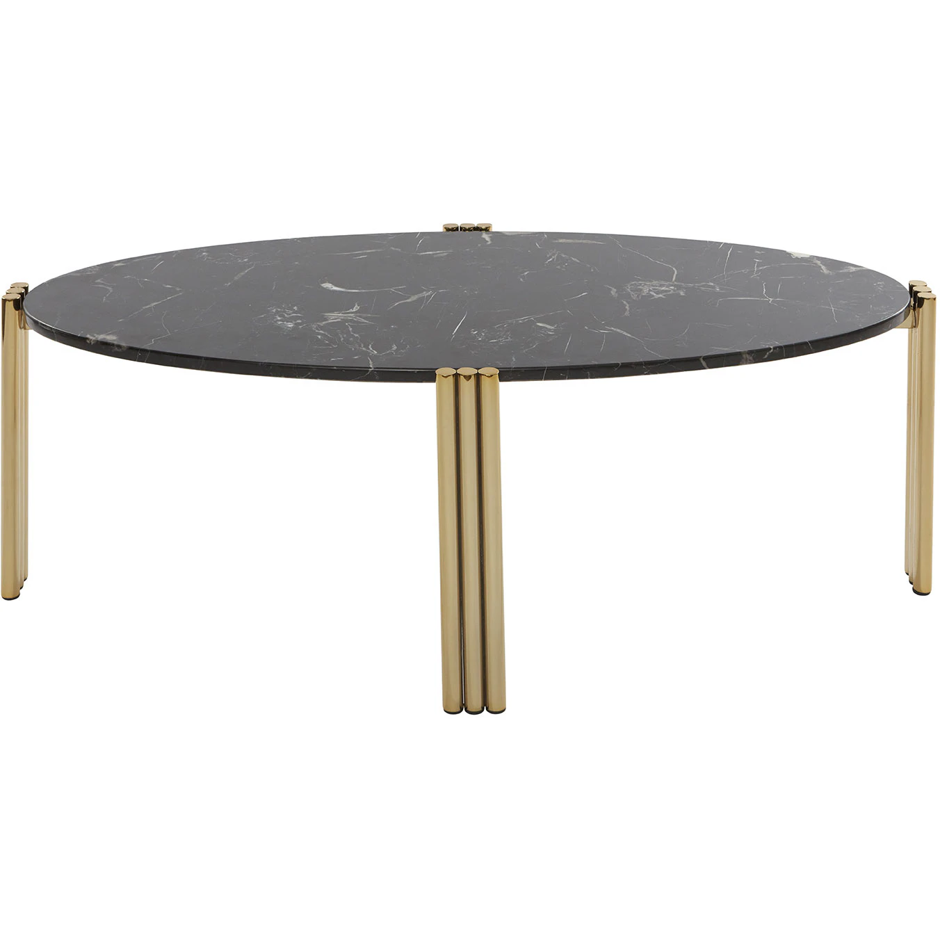 Aytm Tribus Soffbord Oval Guld / Svart - Soffbord Marmor Svart - 508729027082