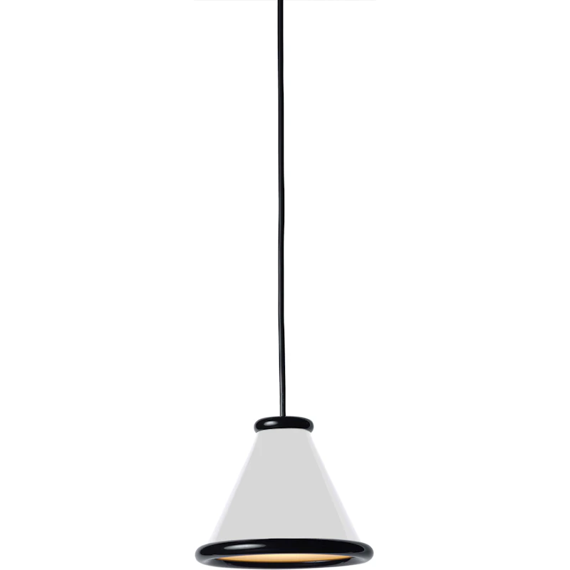 Belle Pendel Ø15, Glossy White / Glossy Black