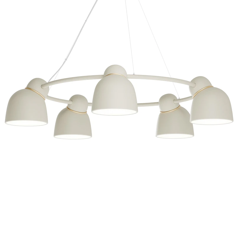 Bird Ljuskrona Ø95 cm, Sand / Mässing