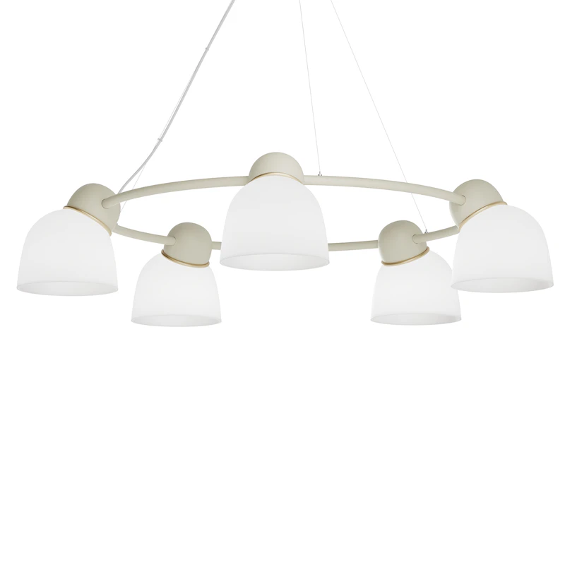 Bird Ljuskrona Ø95 cm, Opal / Sand